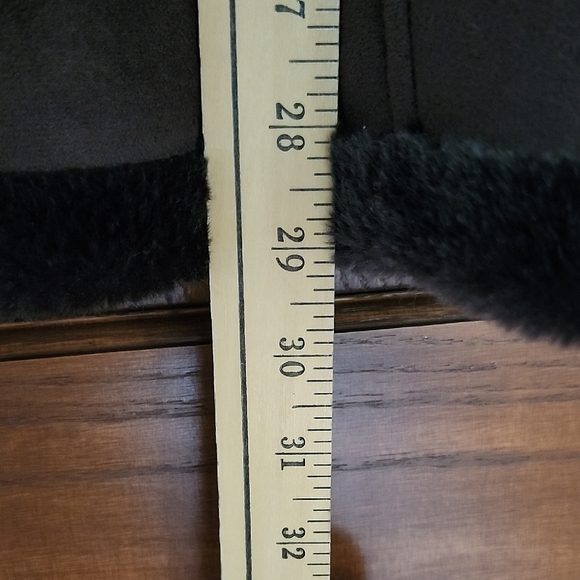 Gallery Brown Faux Fur Lined Coat Button Closure Women's Size XL - Picture 8 of 10